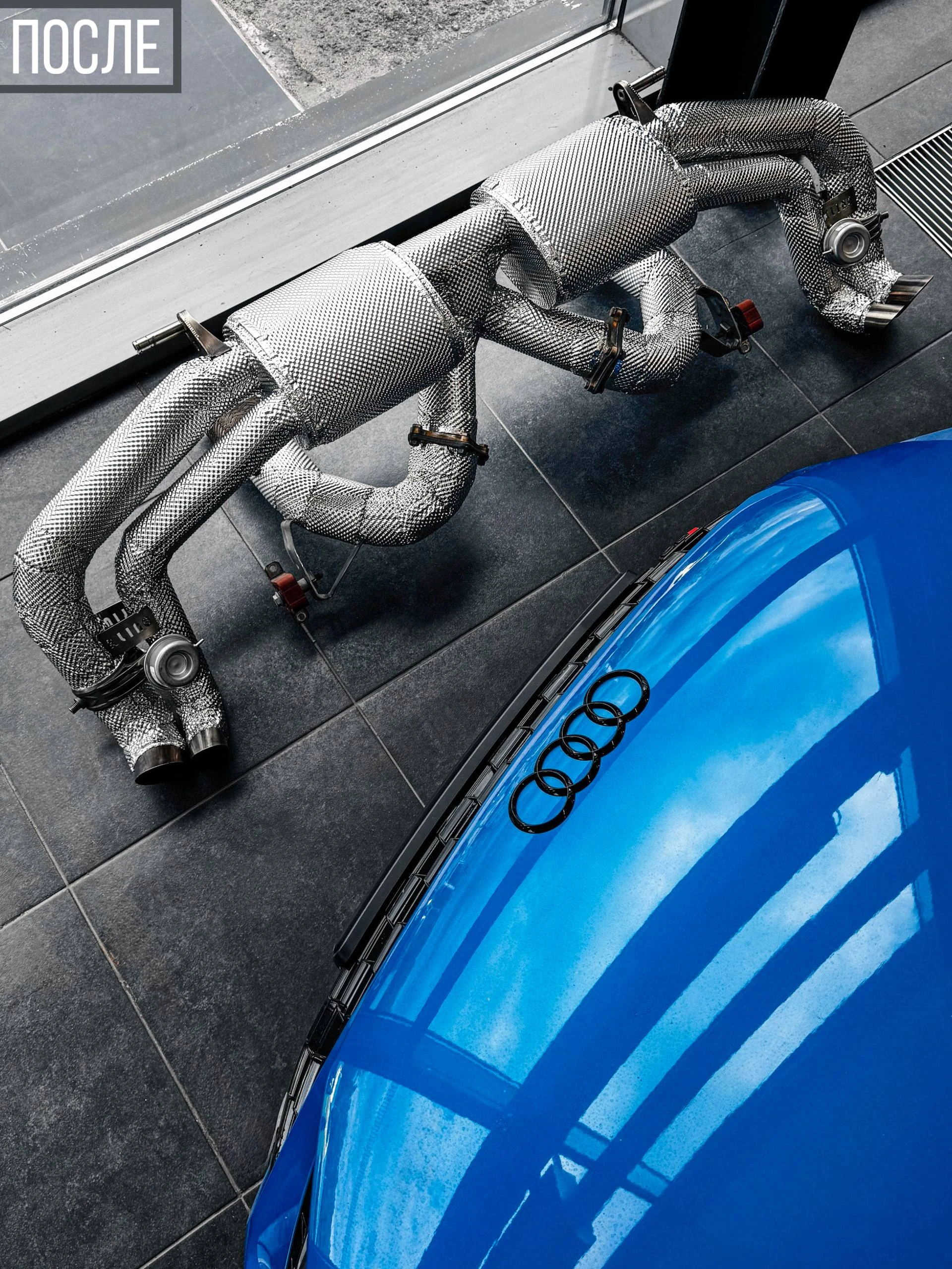 Audi R8 после диагностики и работ с теплозащитой выхлопной системы