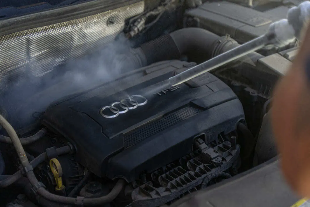Криобластинг двигателя автомобиля Audi